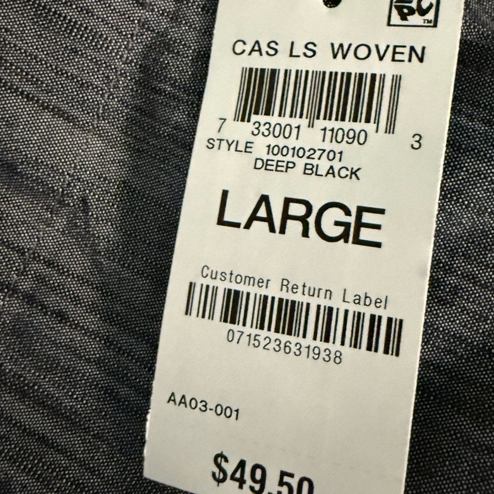 INC International Concepts Charcoal Woven Shirt